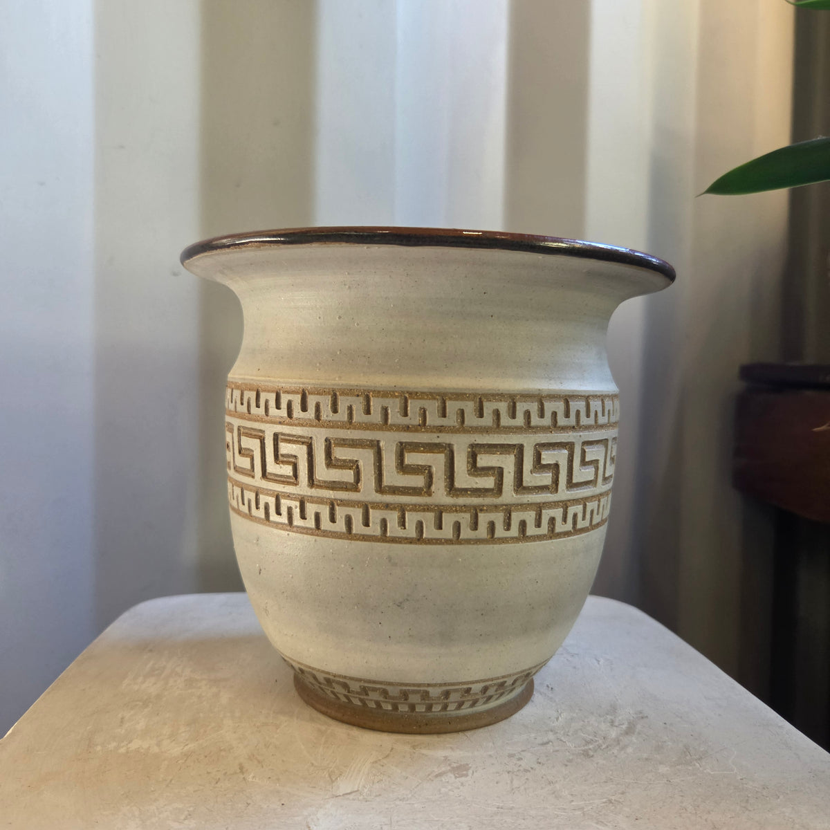 Hand Carved Greek Vase - Pottery - #26-130