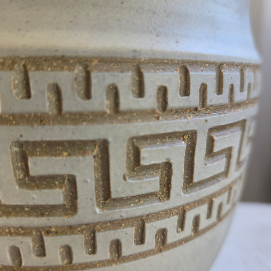 Hand Carved Greek Vase - Pottery - #26-130