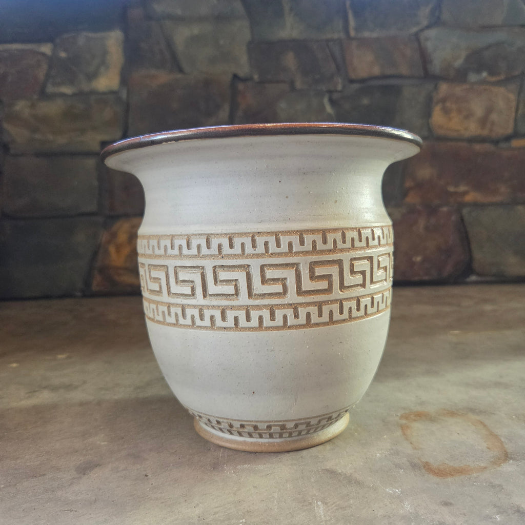 Hand Carved Greek Vase - Pottery - #26-130