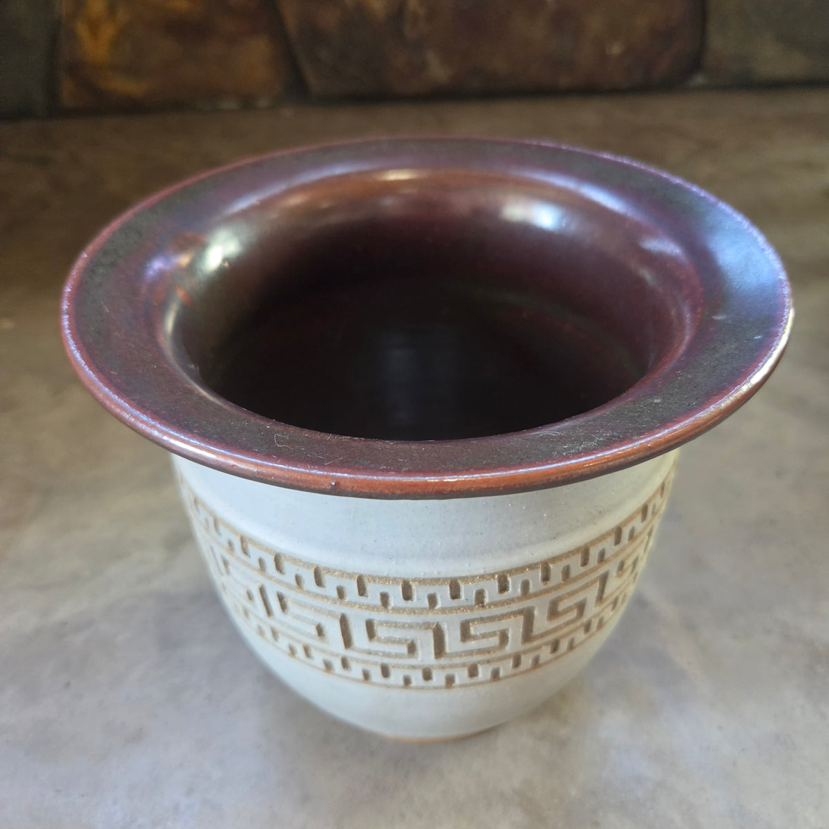 Hand Carved Greek Vase - Pottery - #26-130