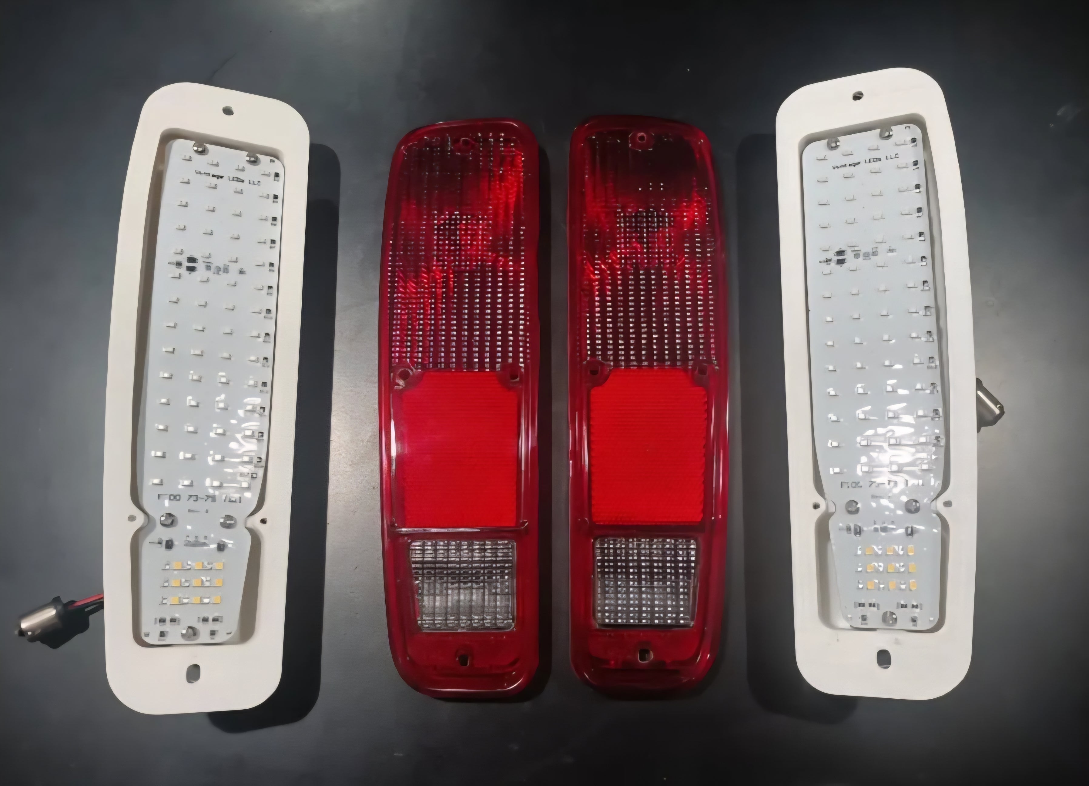 LED Board Taillights with Factory Lens Kit for 1973-1979 Dentside Ford Trucks and 1978-1979 Ford Bronco