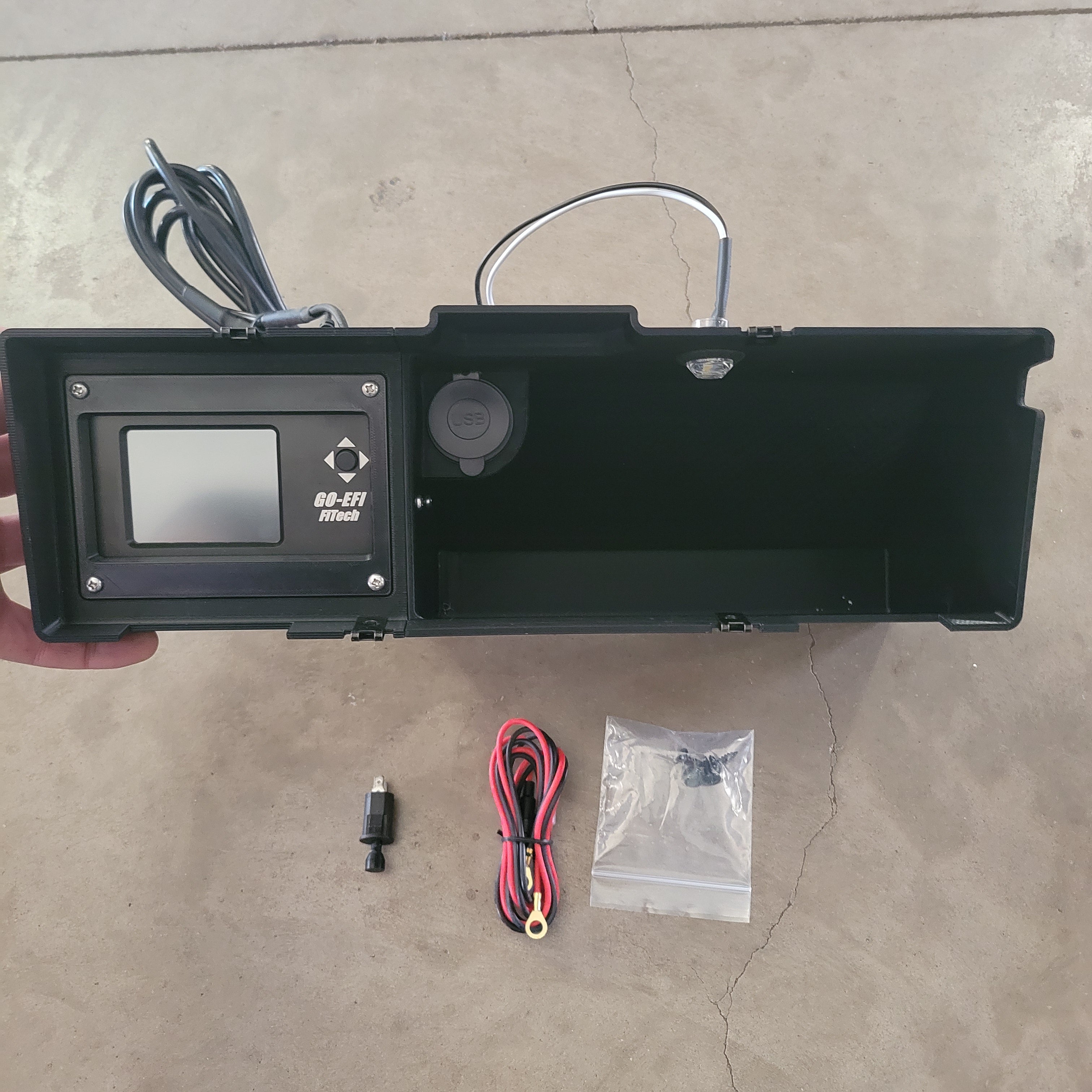 Glovebox (with LED Lights and USB) for 1973–1979 Dentside FiTech Screen Mount Ford Trucks