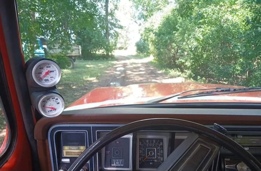 Double Gauge Pillar Pod for 1967-1972 Bumpside/1973-1979 Dentside /1978-1979 Ford Bronco