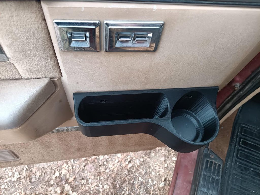 Door Pocket Cupholders (PAIR) with Install Template (Without Factory Map Pockets) for 1967-87 Square Body Chevy Trucks