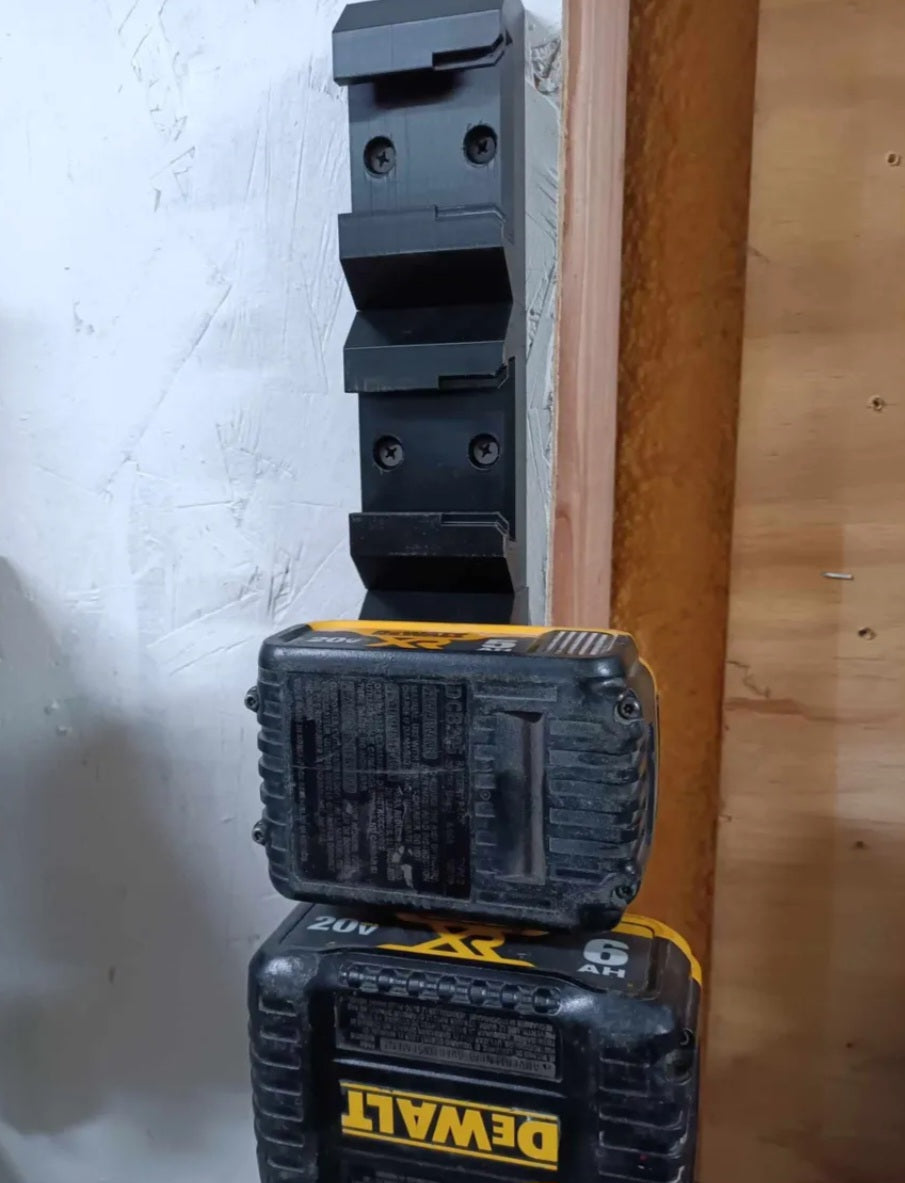 Wall Mount DeWalt Battery Holder (5 PACK)