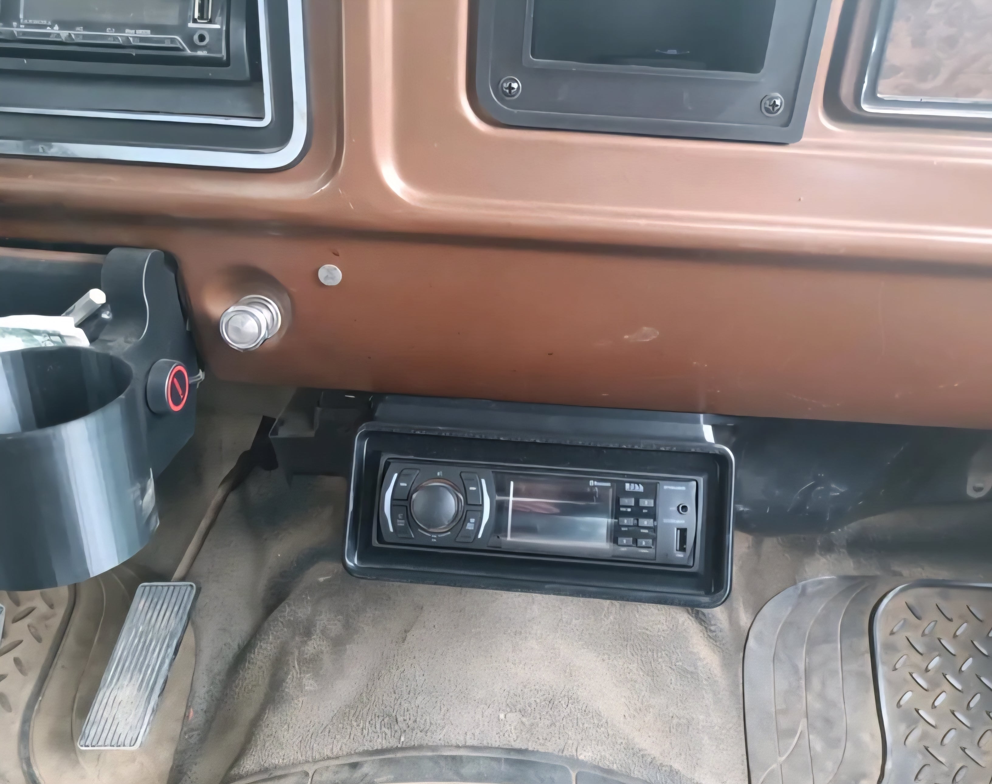 Under Dash Single Din Radio Pod for 1961-1966 Slickside and 1973-1979 Dentside Ford Trucks