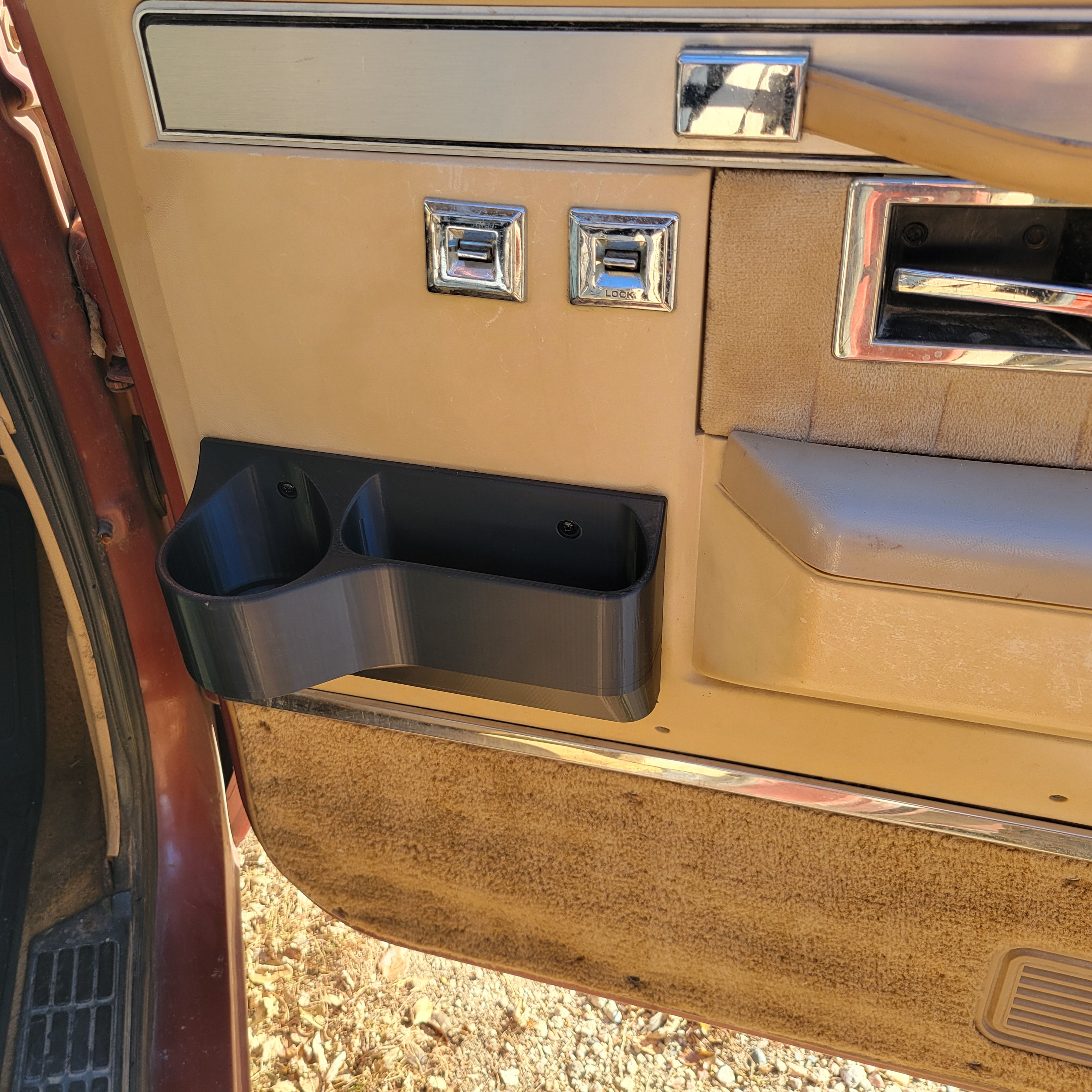 Passenger Side Door Pocket Cupholder for 1978-1987 Squarebody Chevy Trucks