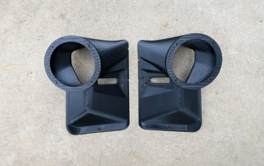 Regular Cab Shoulder Belt Cover Speaker Pods (NO speakers) for 1973-1979 Dentside Ford Trucks