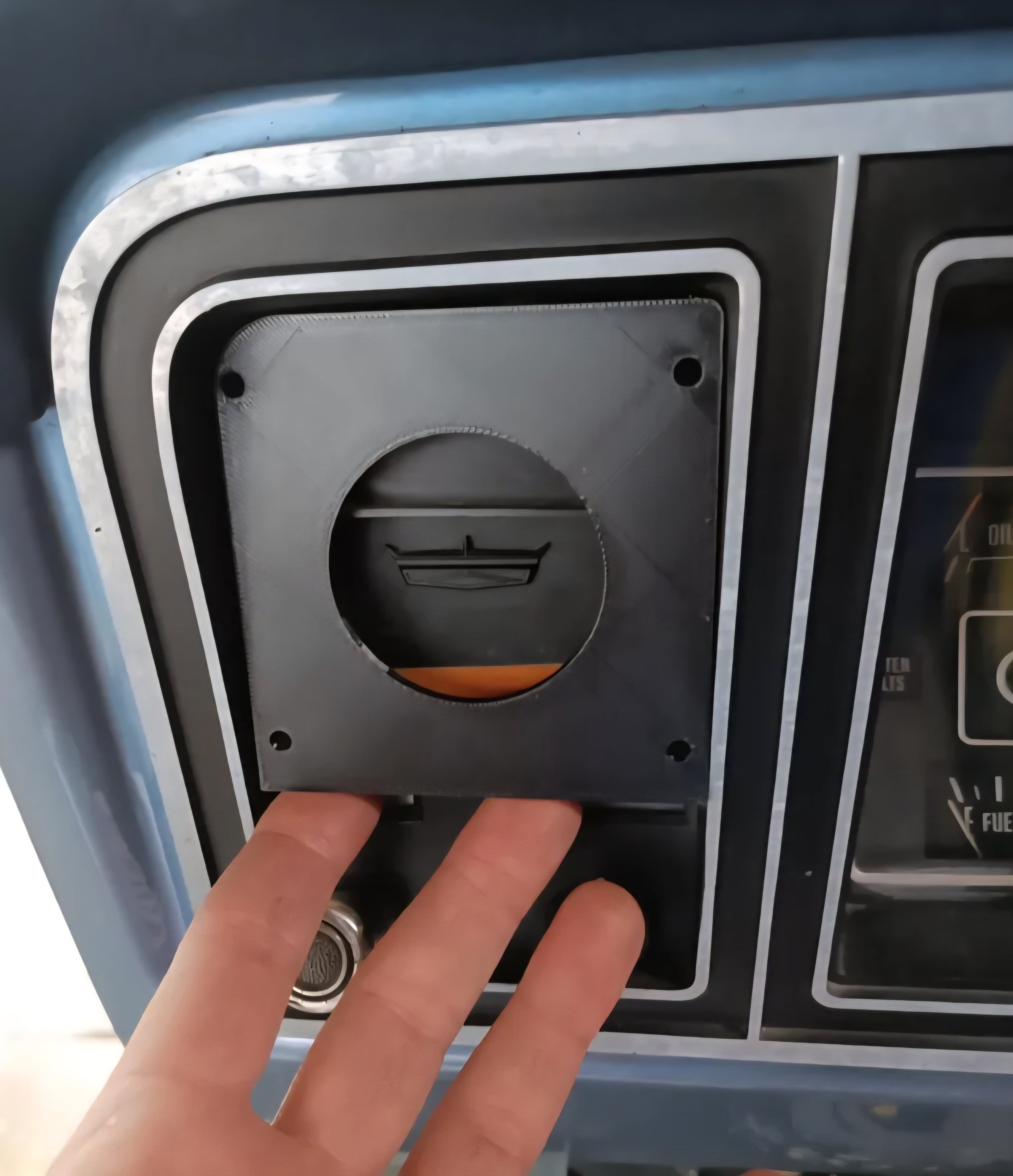 Driver Side Dentside Bezel Gauge Plate for 1973-1979 Dentside Ford Trucks