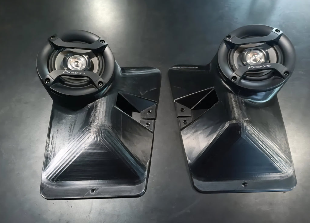 Crew Cab Shoulder Belt Speaker Pods (speakers included) for 1973-1979 Dentside Ford Trucks