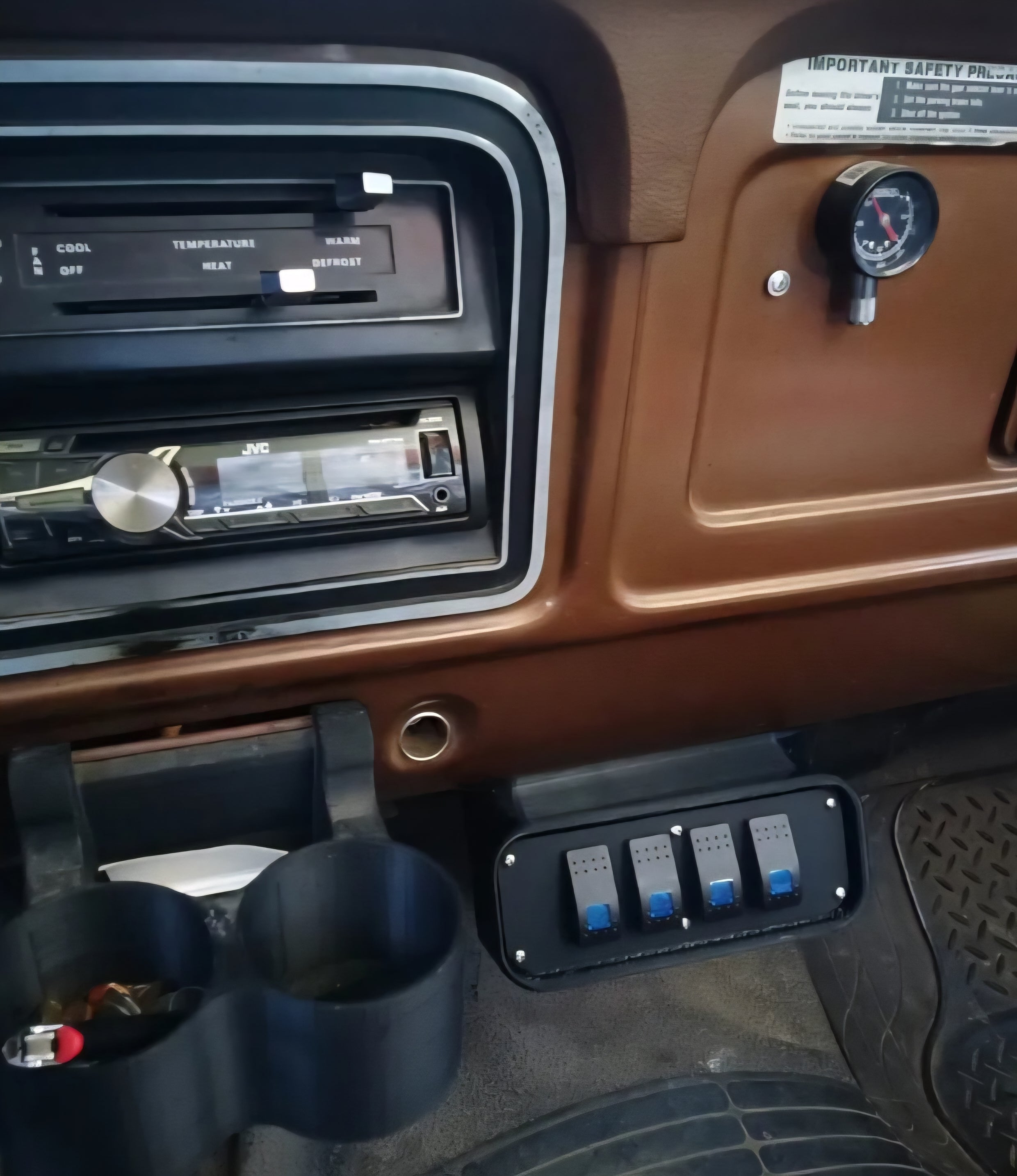 Universal Under the Dash Switch Pod for 1967-1997 Ford Trucks