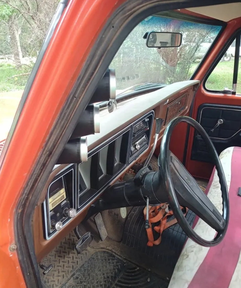 Triple Gauge Pillar Pod for 1967-1972 Bumpside/1973-1979 Dentside/1978-1979 Ford Bronco